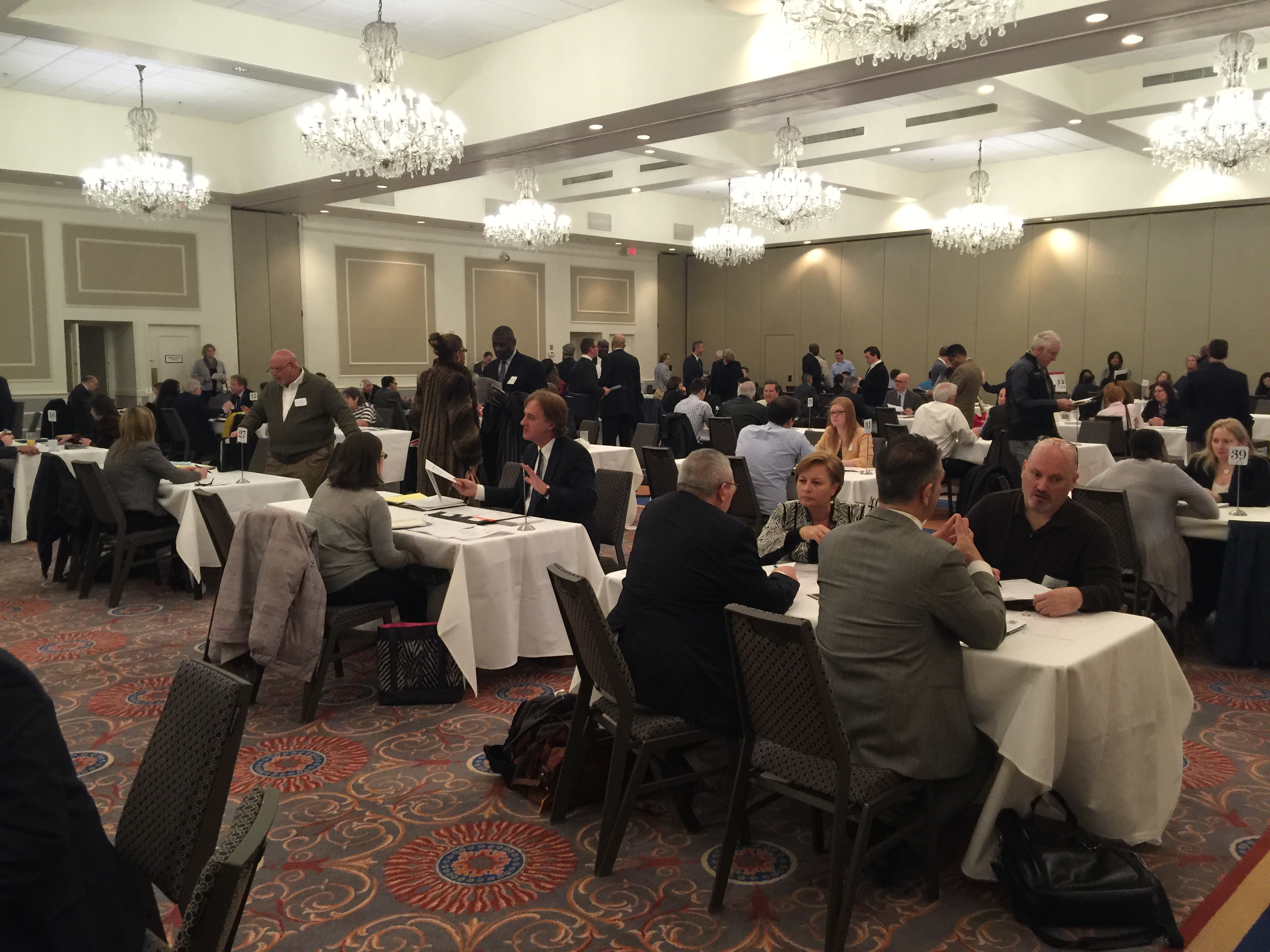 Massachusetts Business Matchmaker participants engage in networking